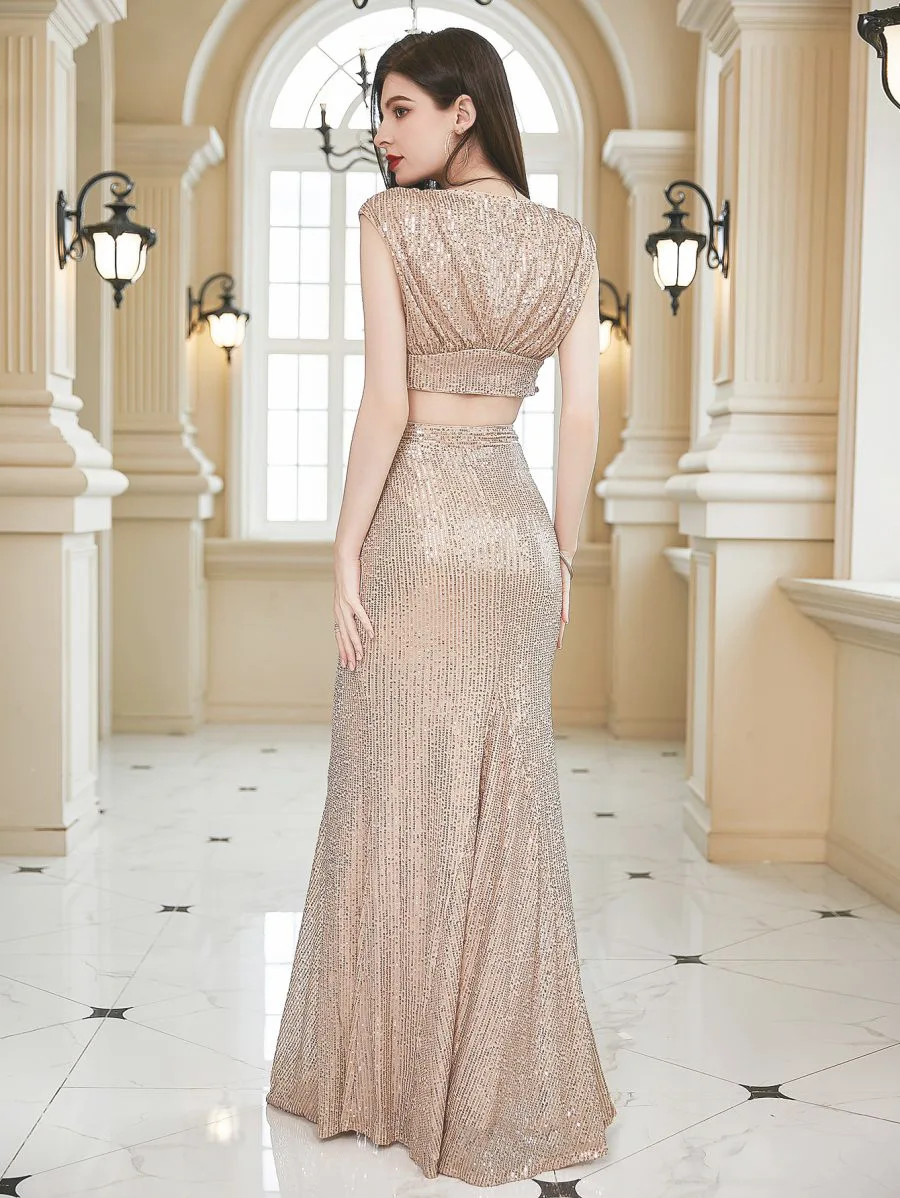 2023 New Women's Designer Dress Set Sequin Tank Top Wrap Hip Long Dress party dresses Fashion Prom Dress Office women's clothing