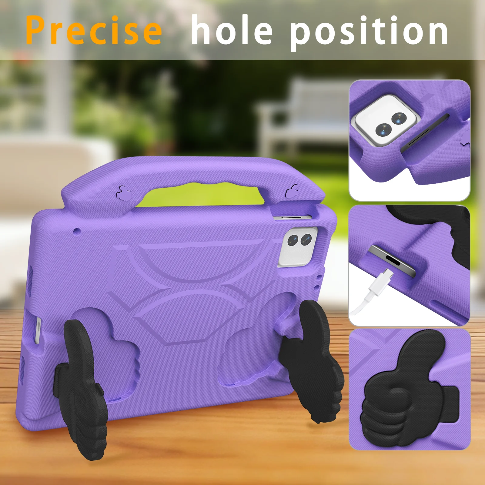 Children's Shockproof EVA Tablet Case with Handle and Stand - Lightweight and Durable