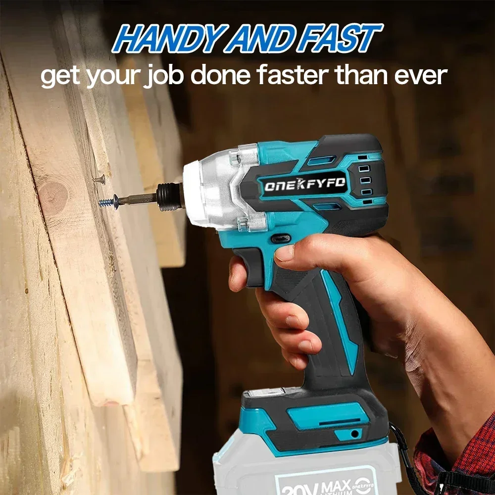 18V Cordless Electric Screwdriver Speed Brushless Impact Wrench Rechargable Drill Driver LED Light For Makita Battery 6