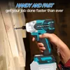 18V Cordless Electric Screwdriver Speed Brushless Impact Wrench Rechargable Drill Driver LED Light For Makita Battery 6