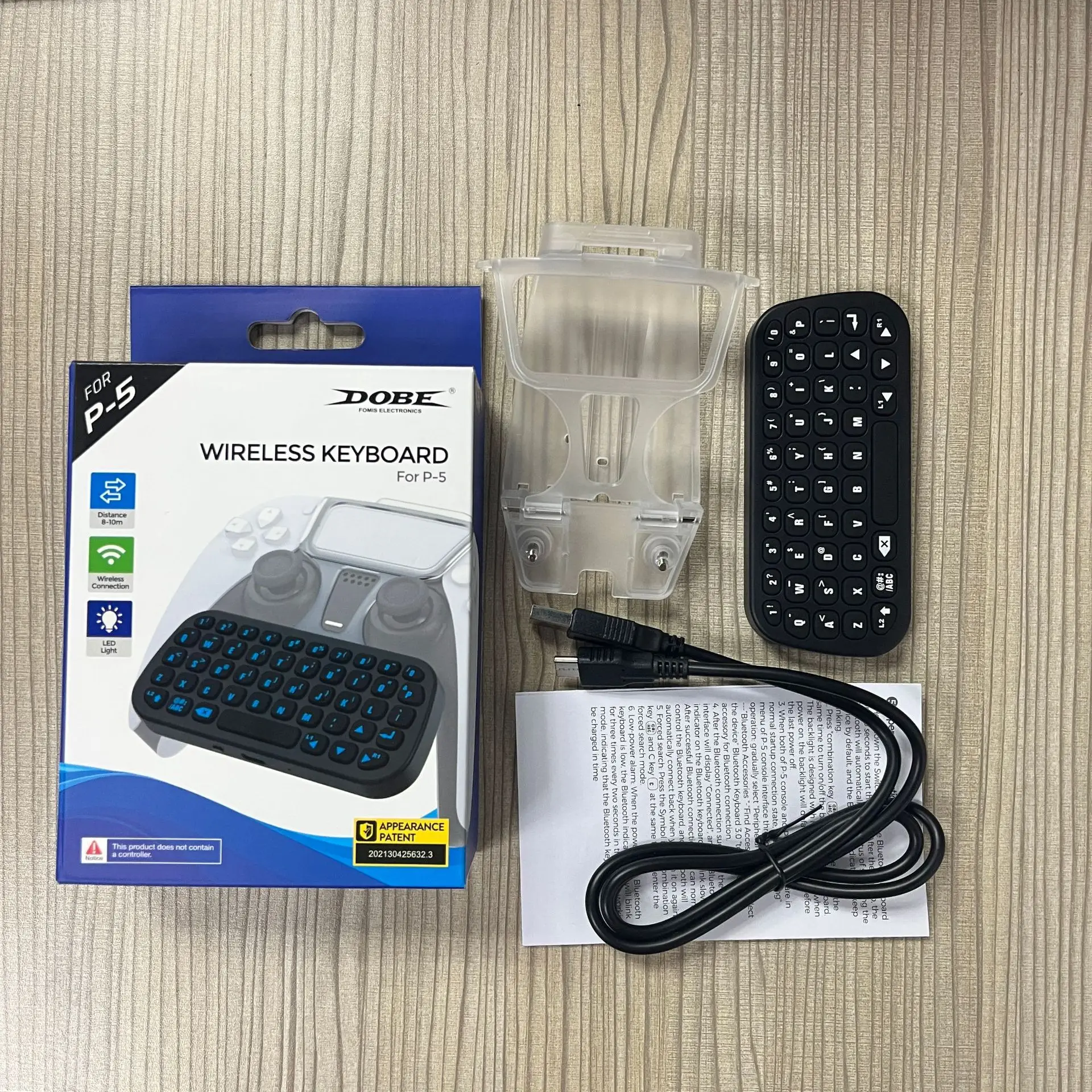 TP5-0556S Wireless Bluetooth-compatible Gamepad Keyboard Chat Voice Pad External Key Panel Game Accessories for PS5 Controller