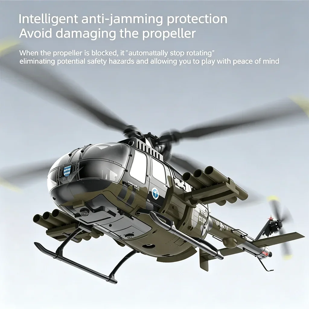 RC ERA C180 RC Helicopter 2.4G 6-Aixs Gyroscope 6CH Altitude Hold Optical Flow Brushless Remote Control Helicopter Toys For Kid - 4