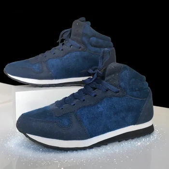 الشتاء الدافئة زوجين التمهيد عالية أعلى يندبروف الباردة والدليل على الثلوج الأحذية المضادة للانزلاق خفيفة الوزن أفخم الدانتيل يصل منصة عارضة أحذية قصيرة 4