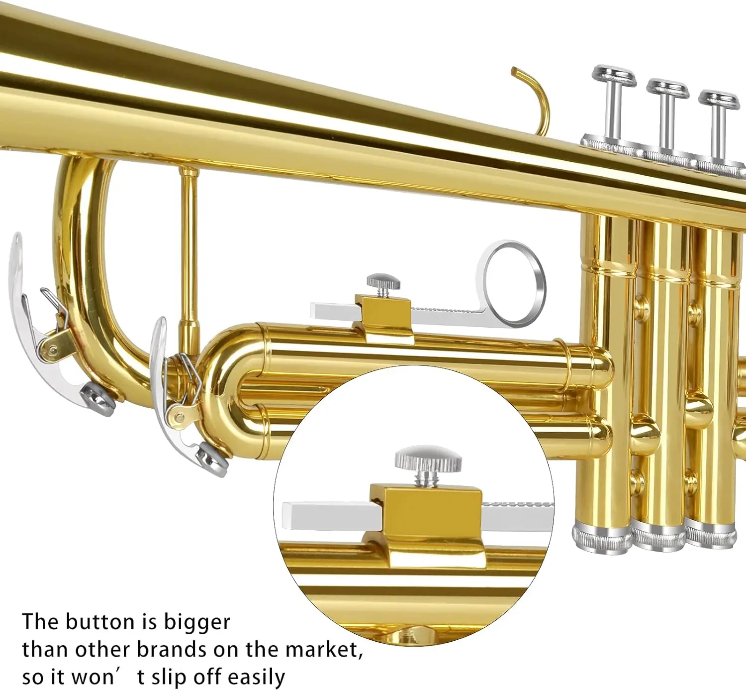 Bb Trumpet Standard Trumpet Set with Carrying Case,Gloves, 7C Mouthpiece and Cleaning Kit (Gold)