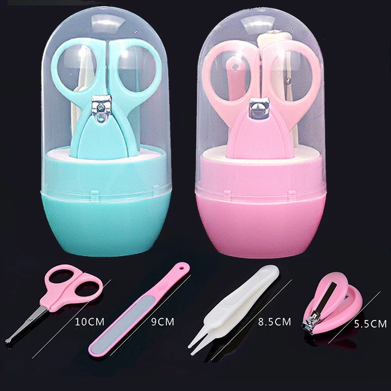 Kids Newborn Childish Baby Kit Items Nail Trimmer Cutter 4PCS Infant Nail Clipper Scissors Safe Tools Kids Newborn