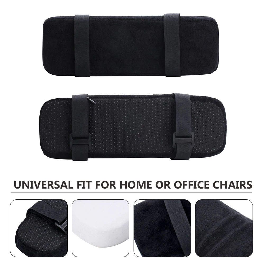 인체 공학적 팔걸이 패드 메모리 폼 쿠션 사무실 의자 그리드 컴퓨터 좌석 조정 가능한 게임 팔꿈치 지원 유니버설 피트