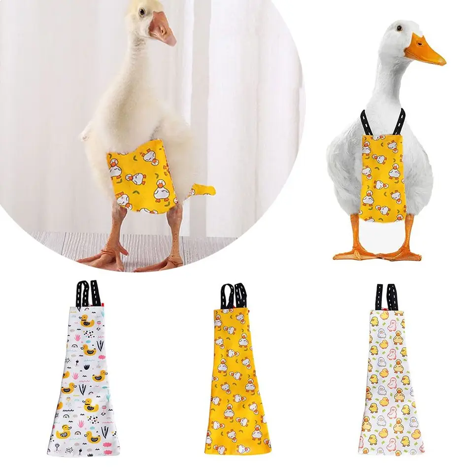 5 Pcs Reusable Washable Pet Diapers For Chickens, Ducks, Hens, Geese - Waterproof Poultry Nappies With Adjustable Fit (Size S)