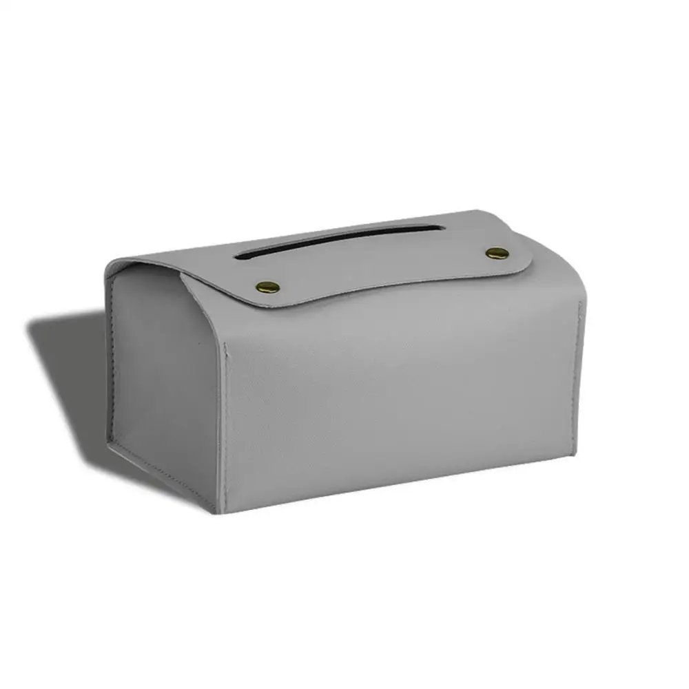 1pc Tissue Bag  PU Leather Napkin Holder  Foldable Tissue Box  Home Office Waterproof Dustproof Storage Sundries 6
