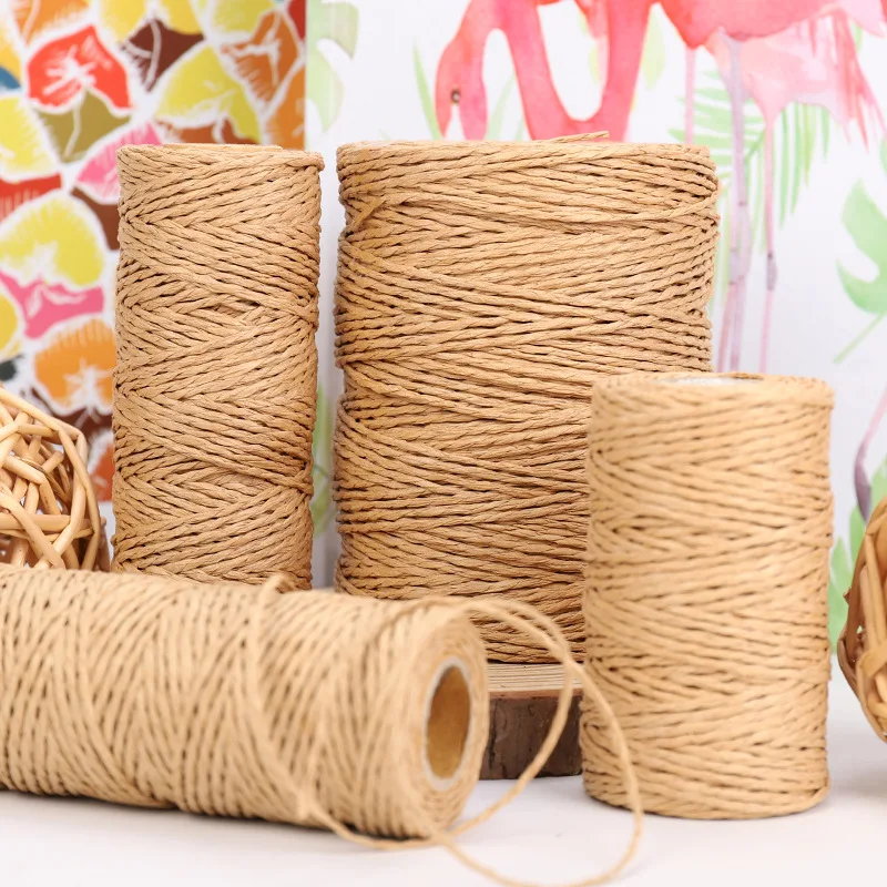 100meters 1.5mm Natural Paper Rope for Cat Tree Tower DIY Crafts Gardening Hammock Home Decor