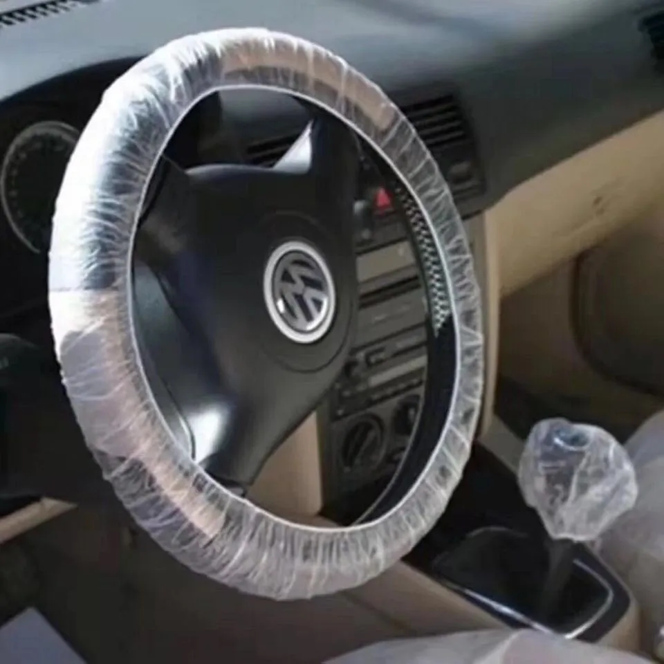 thumbnail image 1 of Fundas universales desechables a prueba de polvo para asientos de automóvil, fundas impermeables para volante de automóvil, accesorios interiores para automóvil, 1 of 4