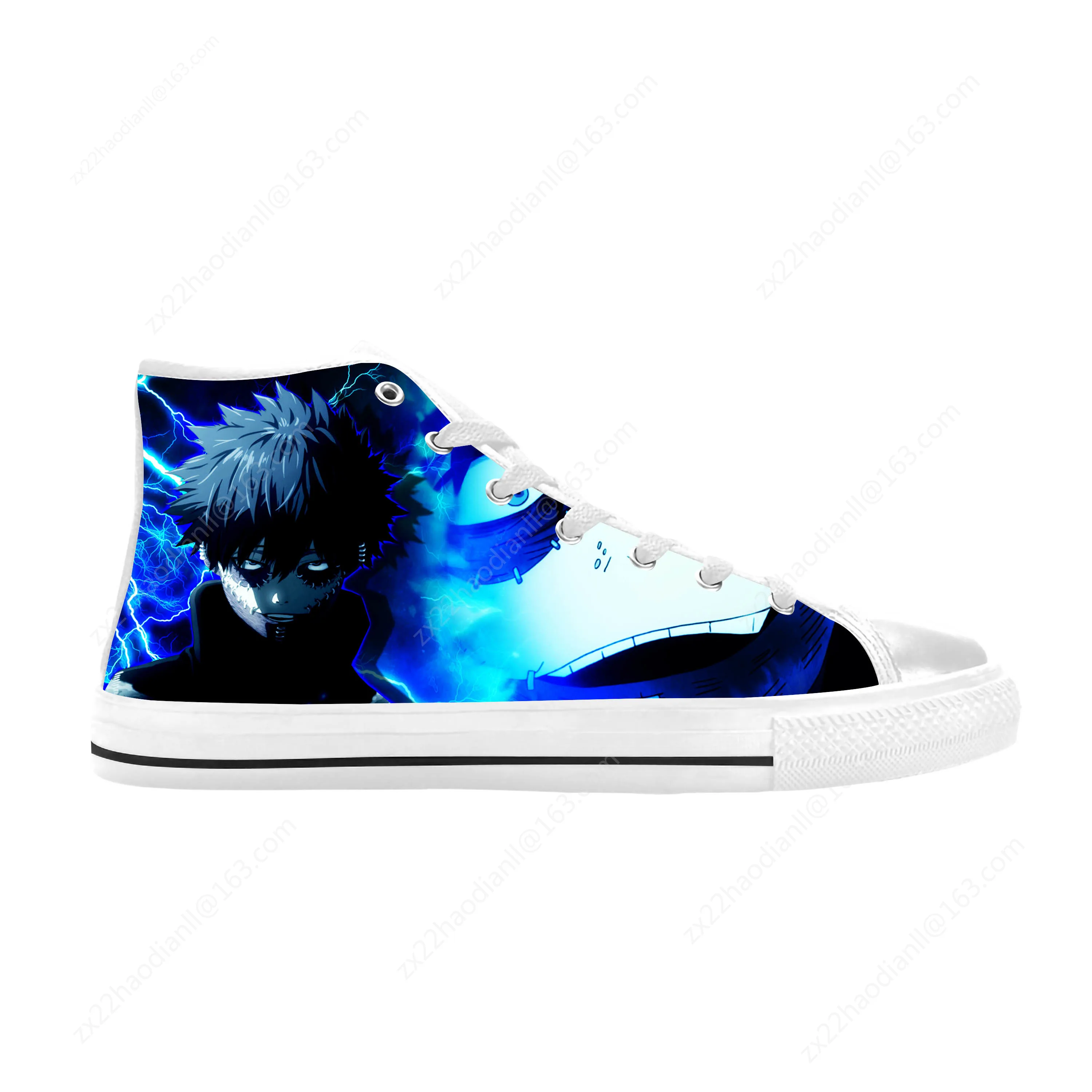 Anime Cartoon Manga Comic My Hero Academia Dabi Casual Cloth Shoes High Top Comfortable Breathable 3D Print Men Women Sneakers