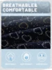 1 Simple modern Heart-Shaped Geometry printed matte Fitted Sheet, bedroom printed bed cover, bedding (excluding pillowcases) 5