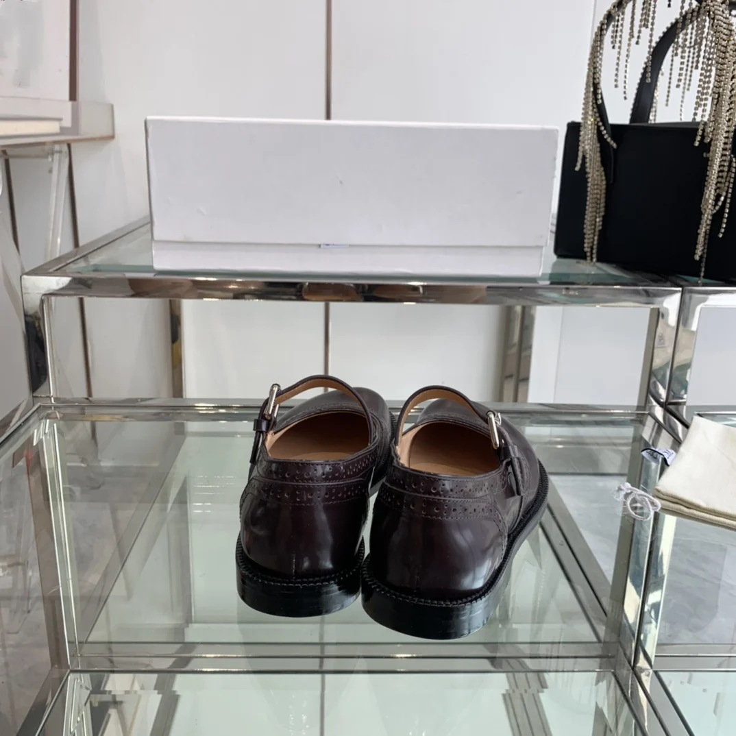 Genuine leather thick sole retro high-quality Mary Jane women's singles shoes