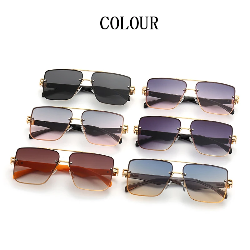 Óculos de Sol Quadrado Feminino 2023 Moda Óculos Oversized Óculos Vintage Lunette De Soleil Femme Gafas De Sol Mujer Lentes_voghion.com