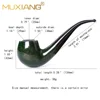 brair  wood tobacco pipe Classic curved handle pipe Hand-carved design Rainbow series pipe 9mm pipe channel Solid wood pipe gift 2