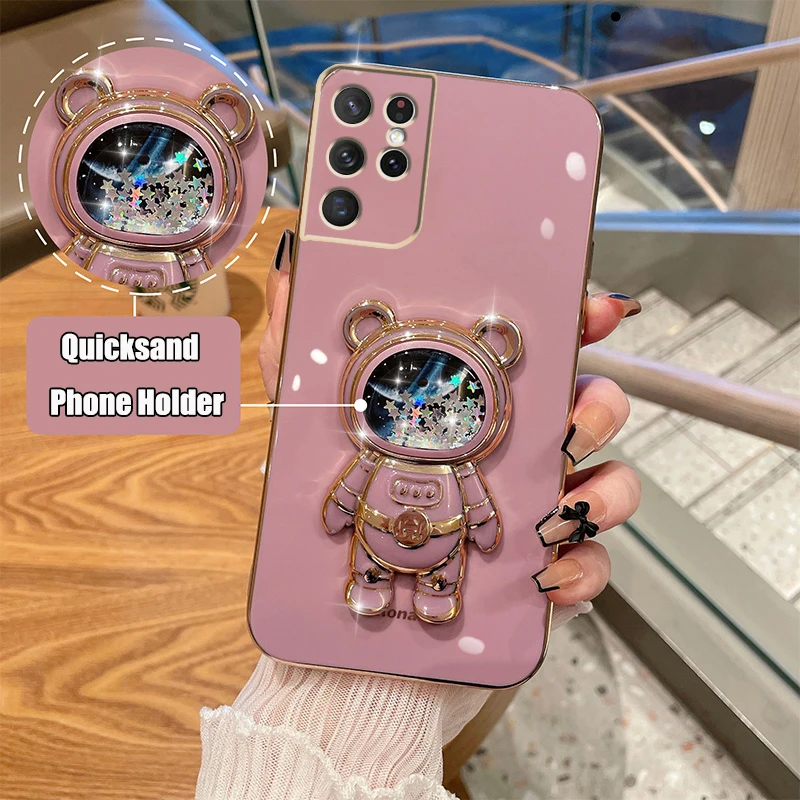 Custodia Per Telefono Astronauta Quicksand Per Samsung Galaxy S23 S21 S20 S22 S10 Note 10 20 Plus Ultra S20 Fe S 21 5G Cover Per Supporto