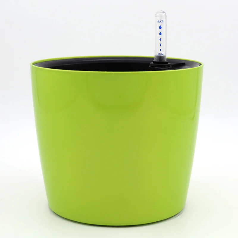 Indoor Self-Watering Plastic Flower Pot with Water Level Indicator