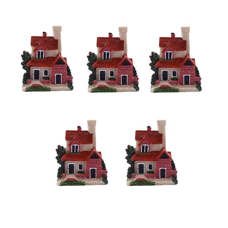

5X Домик из полимерной глины миниатюрный дом Сказочный садовый пейзаж Home декоративные украшения из полимера для сада ручная работа 4 стиля цвет случайный