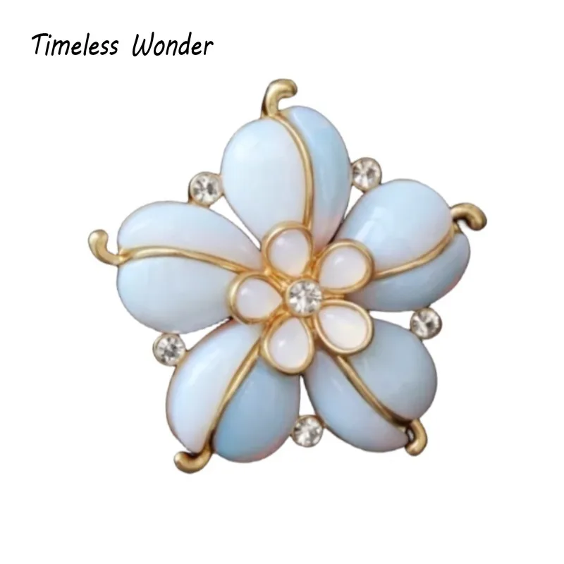 

Timeless Wonder Fancy Zircon Geo Resin Floral Brooch Pins for Women Designer Jewelry Runway Top Cute Gift Rare Broches 5259