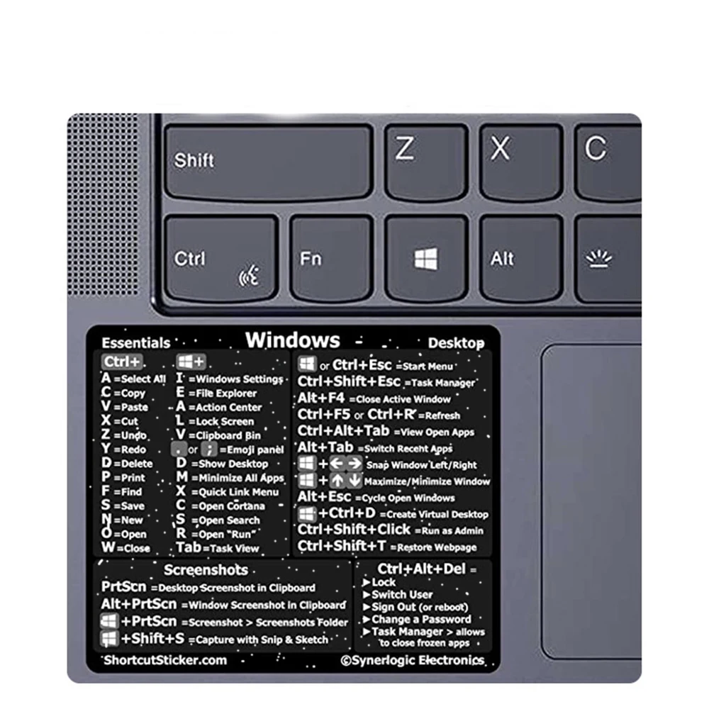 1Pcs Reference Keyboard Shortcut Sticker Adhesive For PC Laptop Desktop Windows Office Stickers