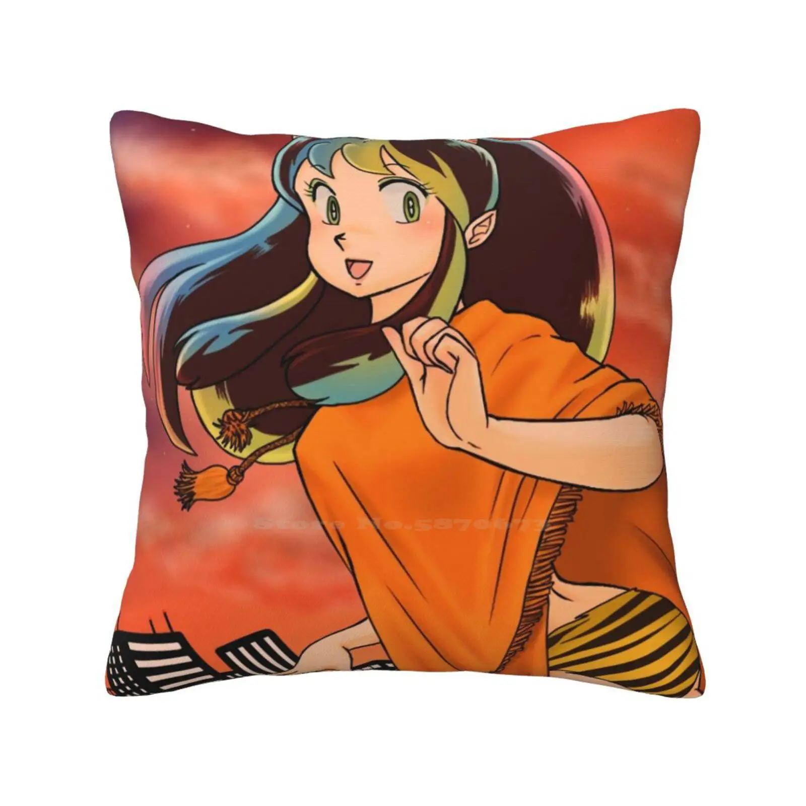 Yatsura Urusei Fodera Per Cuscino Cuscino Lamu Lum Manga Anime 80S 90S Rumiko Takahashi Inuyasha Cute Kawaii Urusei Yatsura