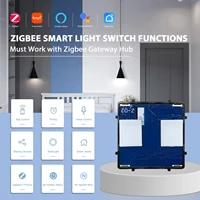 BSEED Zigbee Smart Switch 1/2/3Gang Touch Light Switch 2Way Function Part Smart Home Tuya Alexa Control Without Glass Panel - Image 2