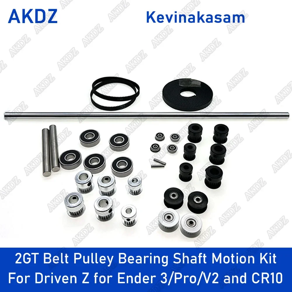 Kevinakasam Gt2 2Gt Kit Di Movimento Del Cuscinetto Della Puleggia Della Cinghia Dentata Per Stampante 3D Ender 3/Pro/V2 E Cr10 I3 Creality