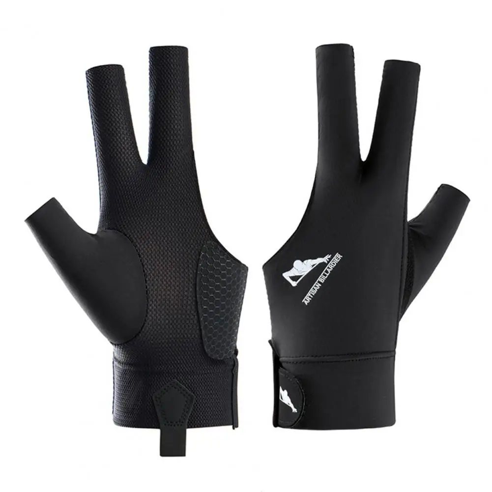 3-finger Billiards Glove Breathable Billiards Glove Anti-slip Billiards Glove for Men Women Left Hand Snooker Cue for Enhanced