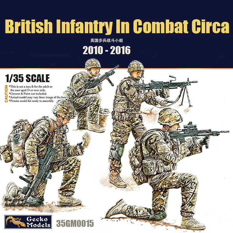 

Gecko model 35GM0015 British Infantry Combat Status 2010-2016 4-person 1/35 Assembled Soldier Kit