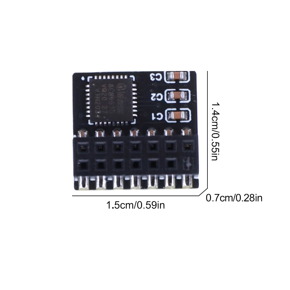 TPM 2.0 TPM2.0 보안 모듈 14핀 SPI 휴대용 TPM 2.0 원격 카드 ASUS 마더보드용 TPM2.0 원격 카드 보드