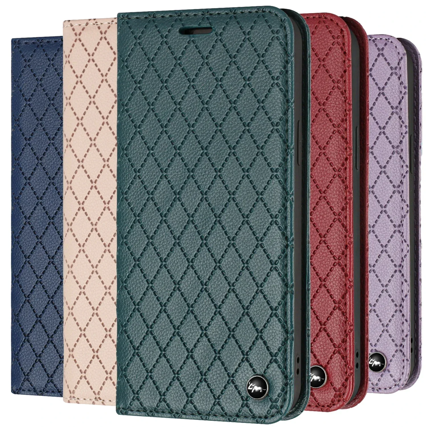 Leather Flip RFID Blocking Wallet Phone Case – Enhanced Protective Book Cover