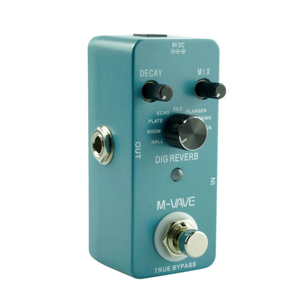 

Professional M-VAVE DIG REVERB Digital Guitar Effect Pedal 9 Reverb Types With 2 Control Knobs Musical Instruments Parts