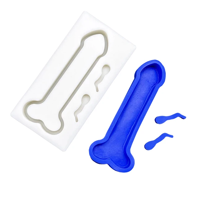 Penis Shaped Cake Mould Food-Grade Silicone Fondant Soap Mold Birthday  Party Spoof Supplies Bakeware Cake Tool Kitchen Accessory