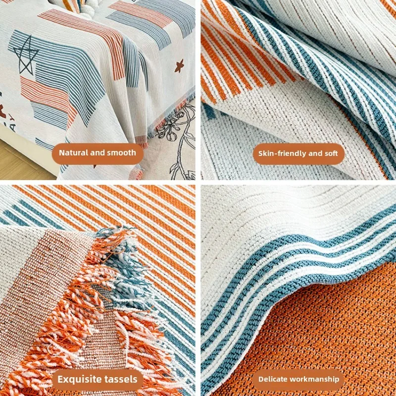 Sandhair towel sofa cover cloth light luxury senior sense sofa cushion four seasons general simple modern non-slip full 6