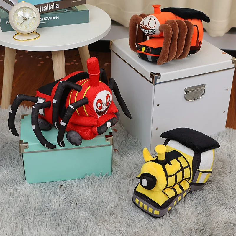 Новая плюшевая игрушка Choo-Choo Charles, фигурка из страшных игр, мягкая игрушка-паук, плюшевое животное, Шарль, поезд, плюшевый подарок для детей