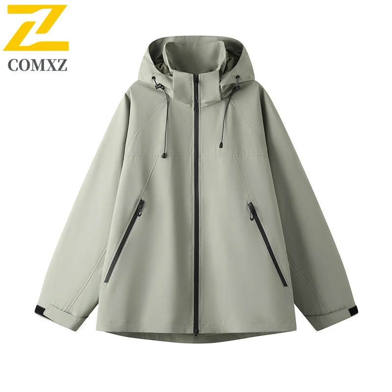 EiAO Windbreaker Premium Waterproof  Men Women Detachable Hood Windbreaker Couple's Outdoor Coat for Hiking Camping Fishing 2025
