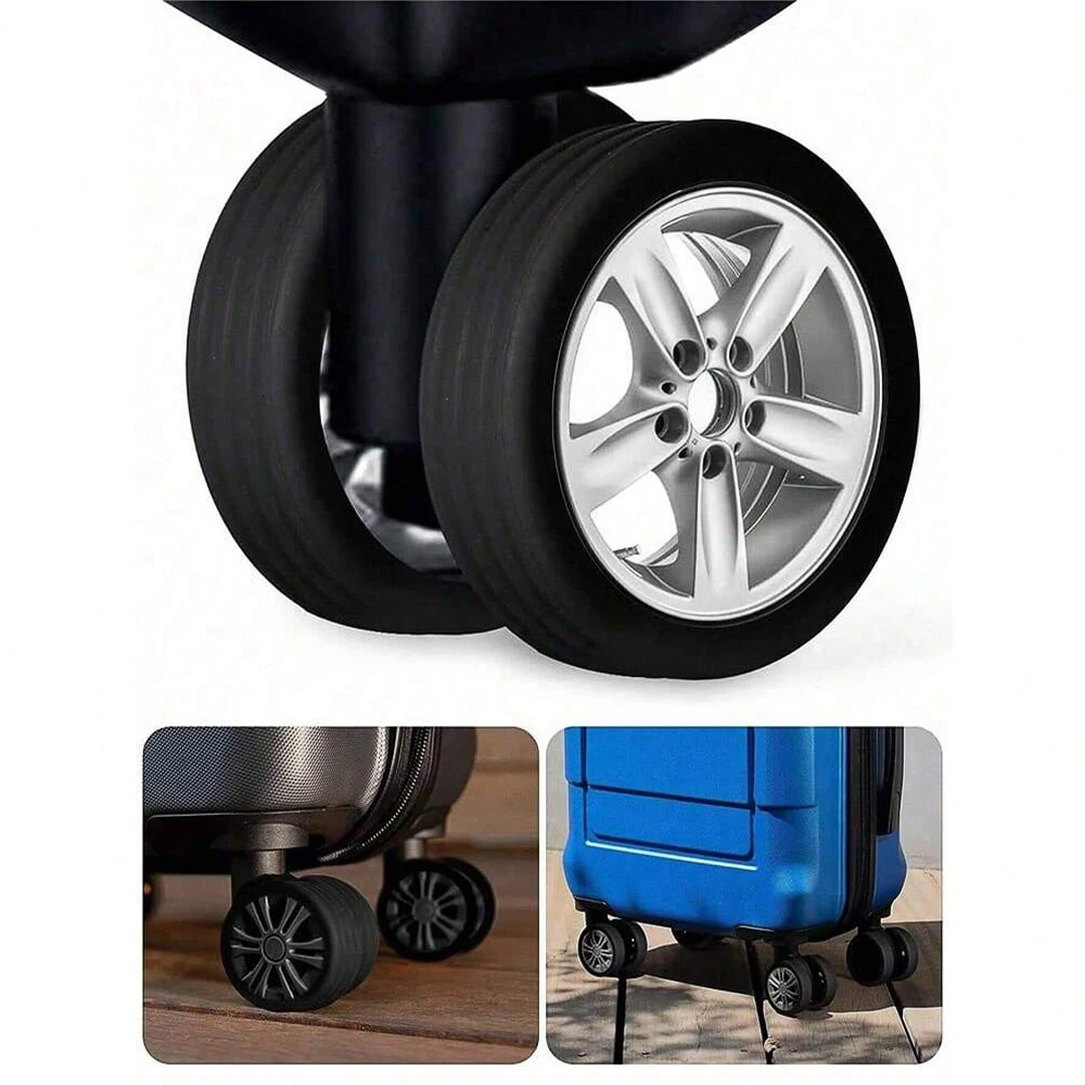Luggage Wheel Protector 8PCS/Set Silicone Luggage Wheels Protector with Silent Sound Reduce Wheel Wear Suitcase Wheels Protection Cover-mw
