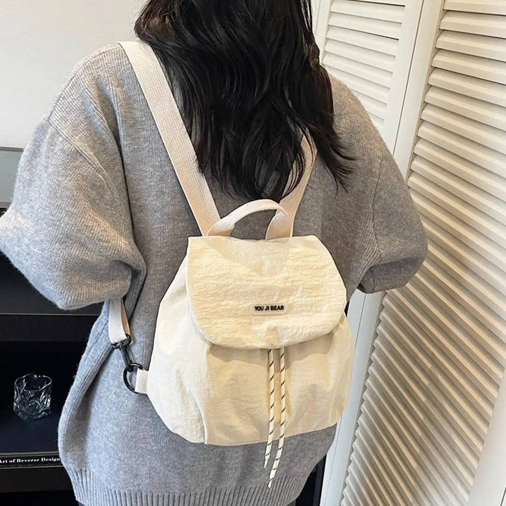  slider image of Soft Nylon Drawstring Backpack