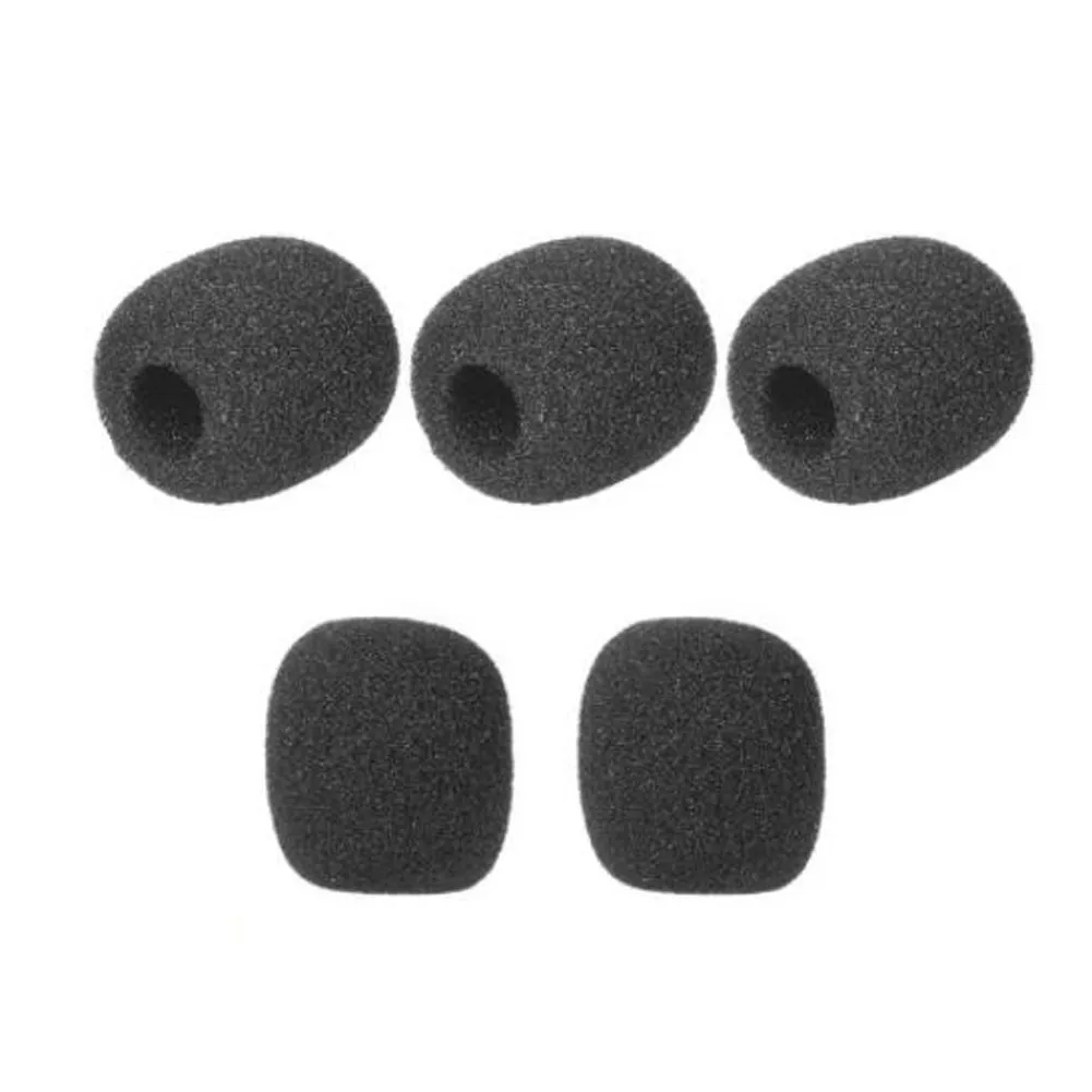 

10Pcs Microphone Windscreen Sponge Cover For Gaming Headset Mic Black Ordinary Headset Wheat Cover 28x23x8mm Noise-proof