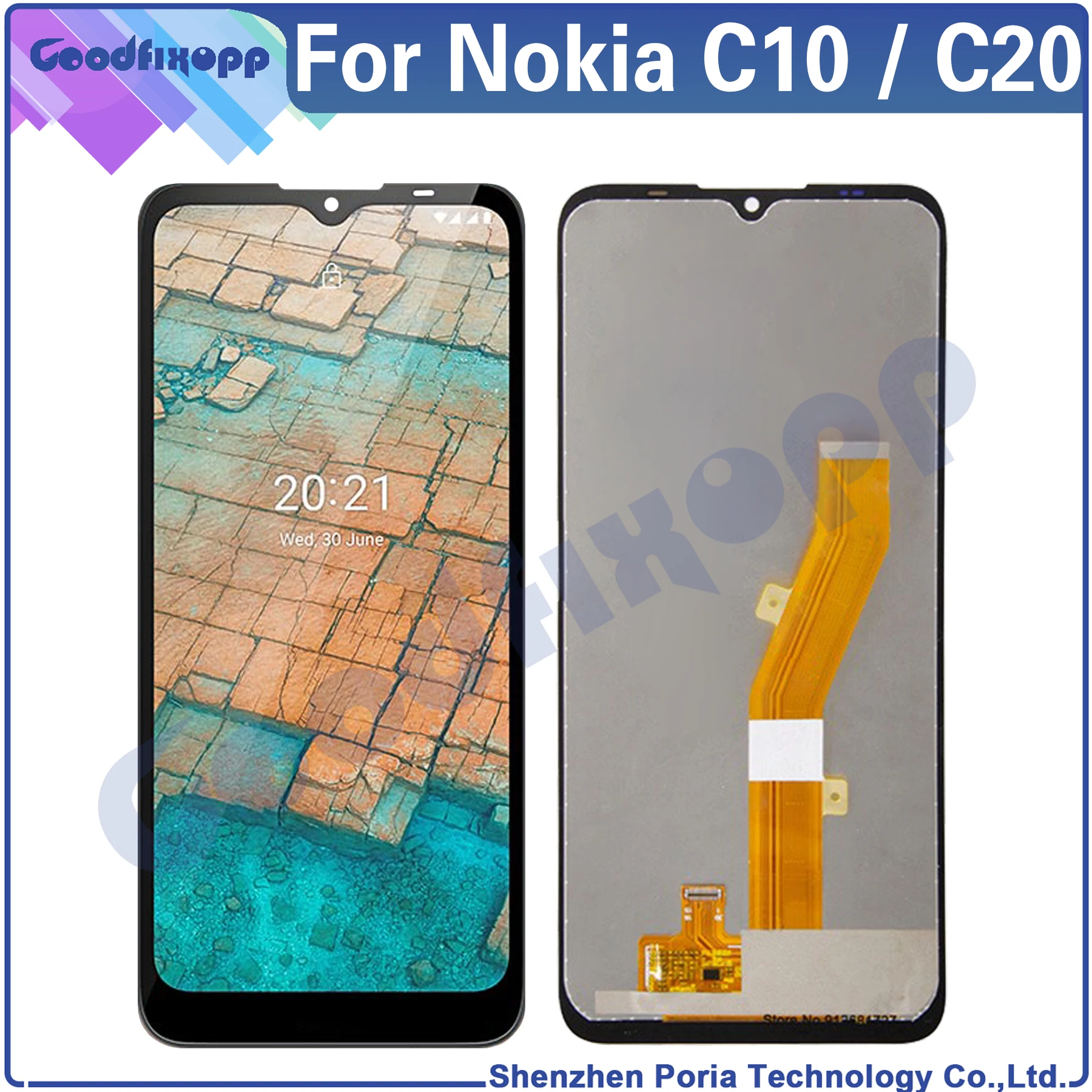 

For Nokia C10 C20 TA-1342 TA-1339 TA-1348 TA-1352 TA-1356 LCD Display Touch Screen Digitizer Assembly Replacement