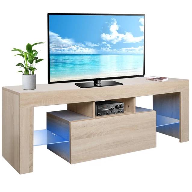 Modern TV Cabinet Entertainment Unit Stand Storage - Wood