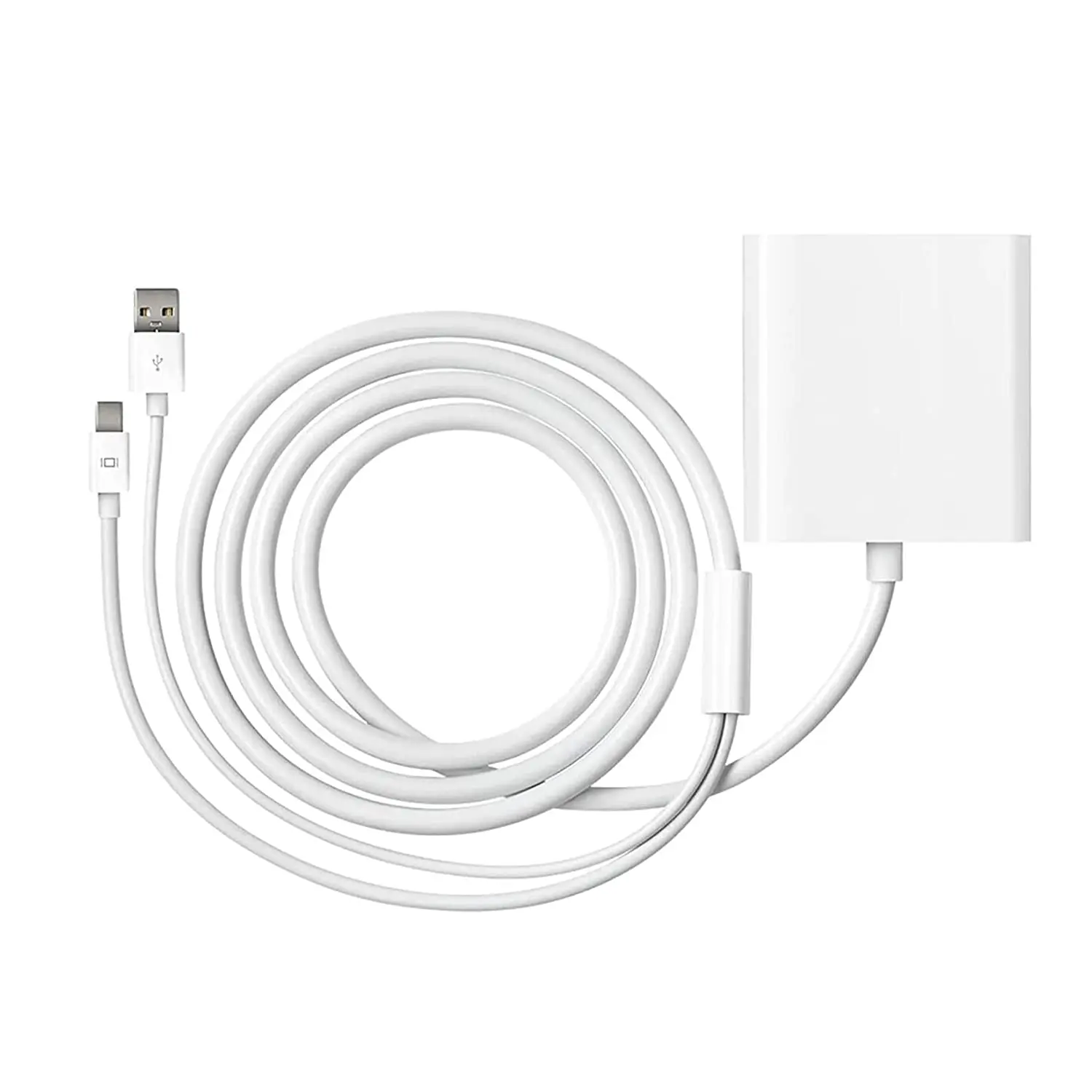 애플 A1306 용 미니 디스플레이 포트-DVI-D 듀얼 링크 어댑터 케이블, USB 포트 MB571Z/A 2560X1600 지원 DVI 어댑터