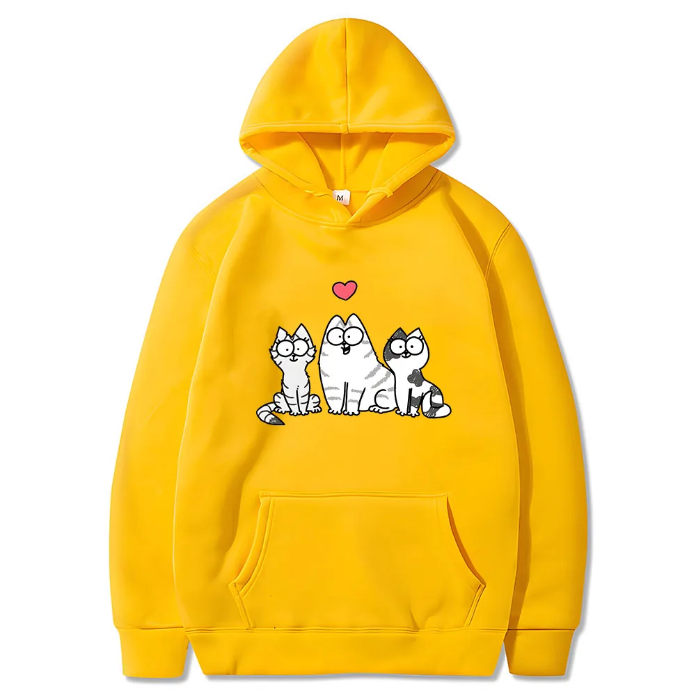 

Simon's Cat Harajuku Anime Hoodies Manga Graphic Sweatshirts Boys/girls Clothing High Street Streetwear Fashion Fleece Pullovers