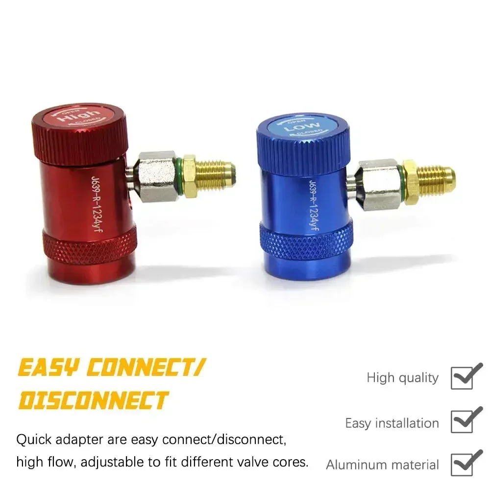 Enhanced Product Title: Quick-Connect Refrigerant Adapter Conversion Kit - 2 Piece Set