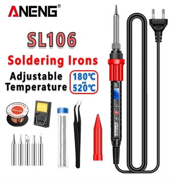 ANENG SL106 Soldadores eléctricos Temperatura ajustable Estación de Reparación de soldadura Herramientas de reparación de punta de lápiz de calor 110V/220V