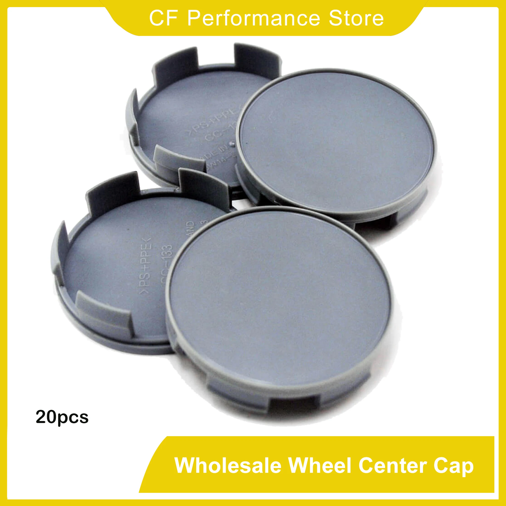 

20pcs 58mm 55mm Car Wheel Hub Caps For Rims Center Cover 44782-S5A-0000 44732-SR3-J010 Refits Auto Accessories Gray