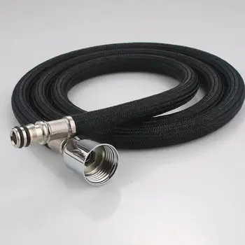 Tubo per rubinetto cucina 360 °   Tubo flessibile per doccia intrecciato in nylon estraibile con rotazione, accessorio per connettore gratuito di ricambio per cucina con filettatura M10M15 1