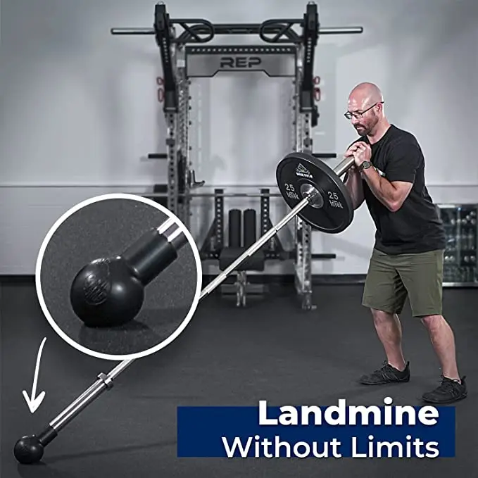 Gewichtheben-Übungs-Landmine-Aufsatz für 5,1 cm langes Langhantel-Metallkugelgriff, Pressreihen, Rotation, geteilte Kniebeugen, Trainingsgeräte – Detail 5