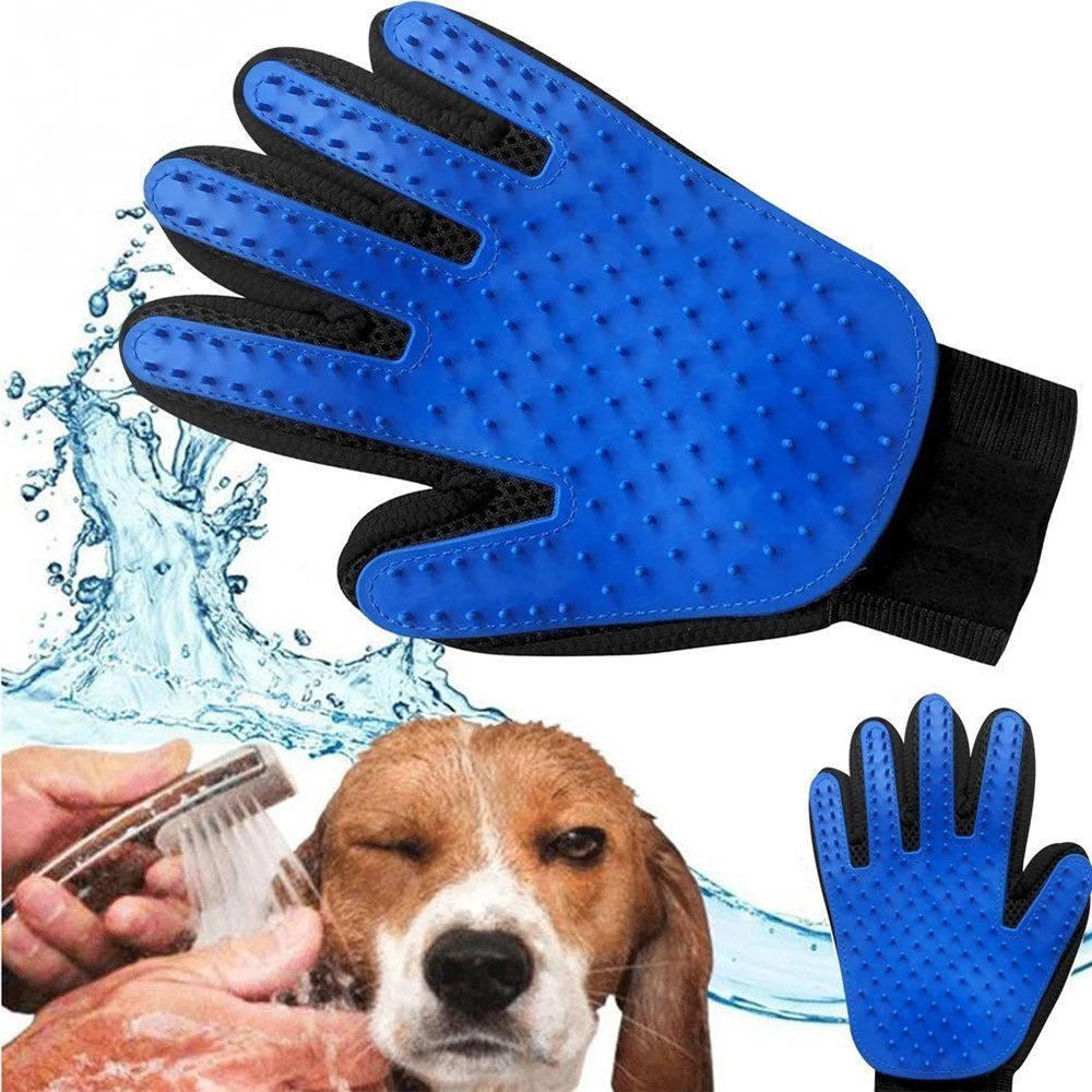 Pet Glove Cat Grooming Glove Cat Hair Deshedding Brush Gloves Dog Comb 1PC pet grooming gloves cat grooming brush