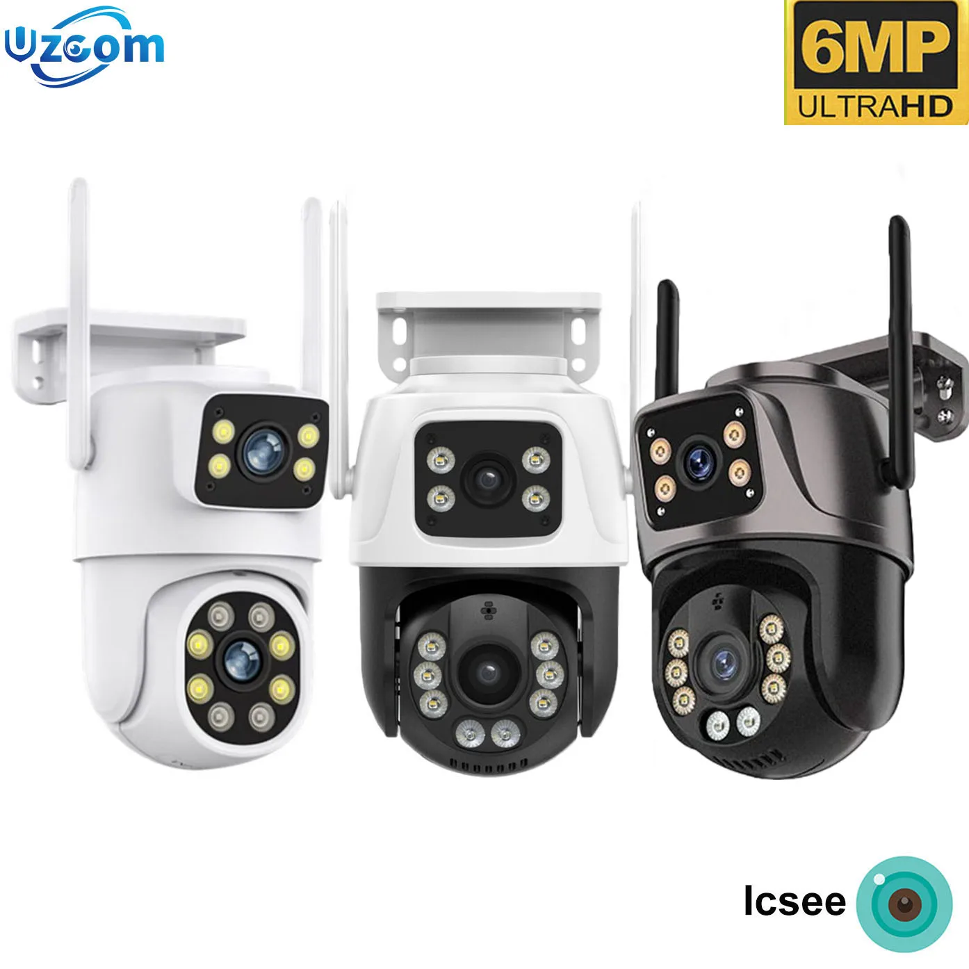 Wifi PTZ Camera 4K 6MP IP Camera Outdoor Dual Lens Dual Screen AI Auto Tracking CCTV Audio Video Surveillance Support XMeye NVR 1